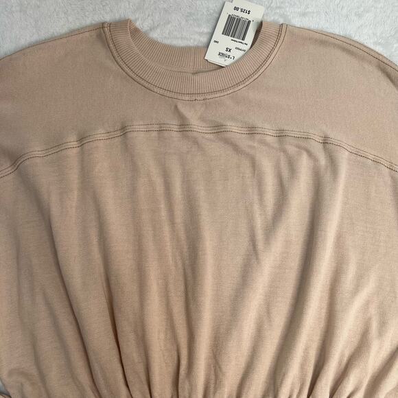 L Space Day Trippin Linen Blend Pullover Lounge Top Pink Cropped XS Cozy Soft - Picture 8 of 12